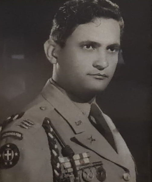 Salvador Escarraman in a military uniform