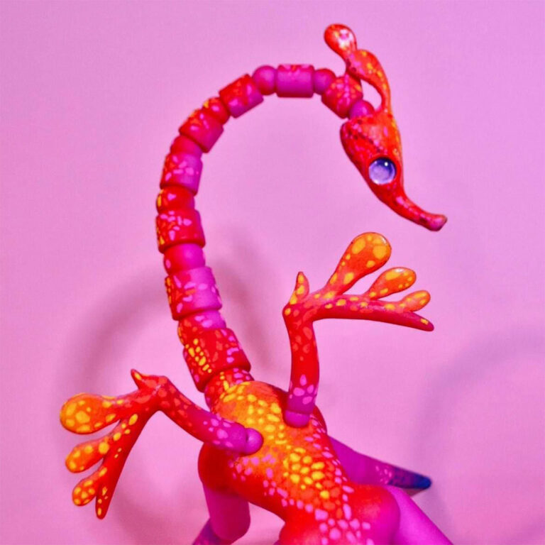 Pink sea themed dragon ball jointed doll